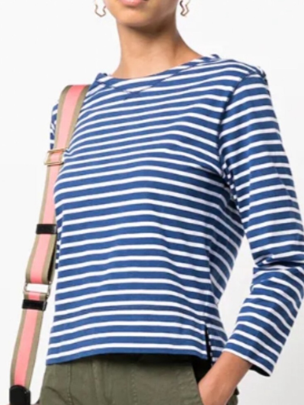 Alex Mill Blue & White Striped Long Sleeve Tee